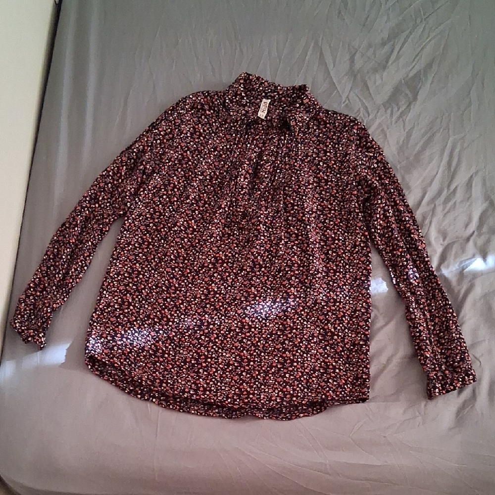 Mudd Black and Floral Top